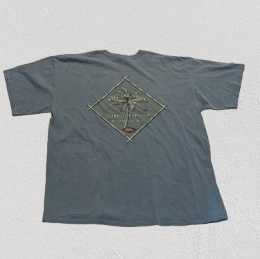 NWT Blue Grey Hawaiian Short Sleeve Tee Men's XL